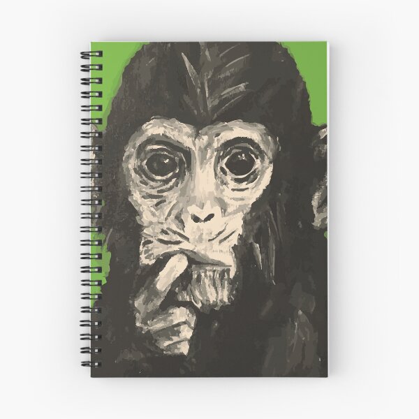 Item preview, Black Monkey on Green background designed and sold by Ora Topiol-Feuer.