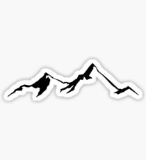 Ski Skiing Mountain Mountains Skiing Skis Silhouette Snowboard Snowboarding Sticker