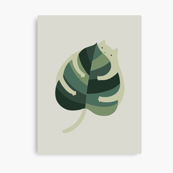 Item preview, Cat and Plant 1: Monstera Cat Hug designed and sold by ilovedoodle.