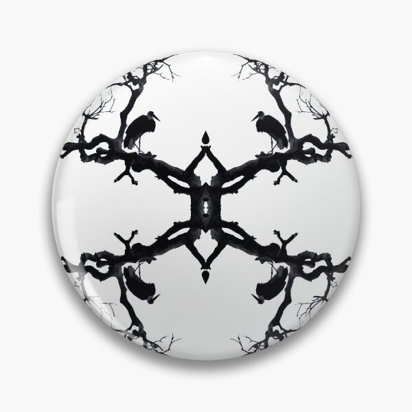 Item preview, High Post Stork Tree Silhouette Black White designed and sold by SpiritGifts.