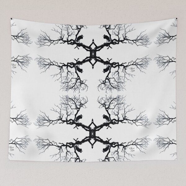 Item preview, High Post Stork Tree Silhouette Black White designed and sold by SpiritGifts.