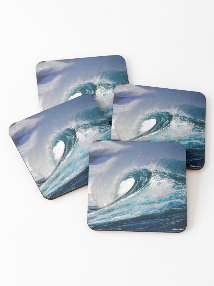 Thumbnail 1 of 5, Coasters (Set of 4), Wave designed and sold by ClickPF71.