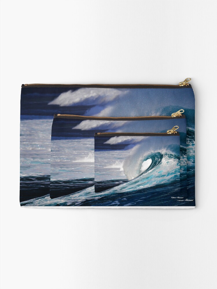 Thumbnail 2 of 4, Zipper Pouch, Wave designed and sold by ClickPF71.