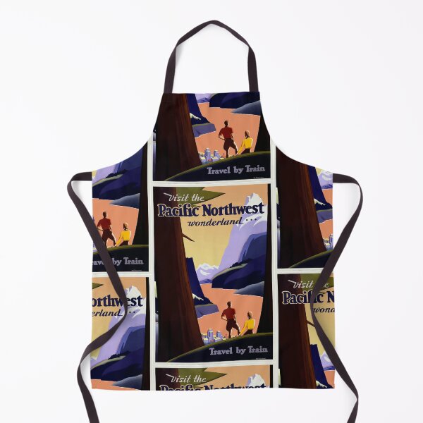 Item preview, Pacific Northwest Vintage Travel Poster designed and sold by rhodeyart.