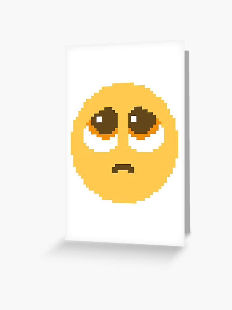 Pleading Face Pixel Discord Postcard for Sale by RainDoe