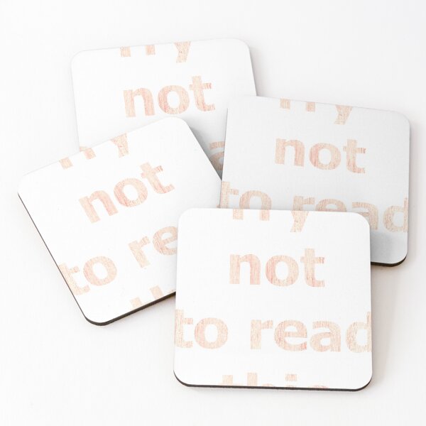 Item preview, Try not to read this-brown text designed and sold by CSouissi.