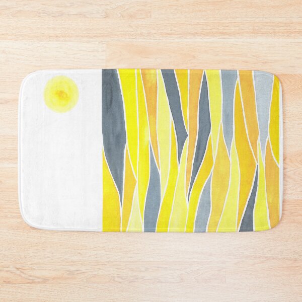 Item preview, Waves/ Dunes Near Sunset in Sunny Yellow & Grey  designed and sold by nabeArtist.