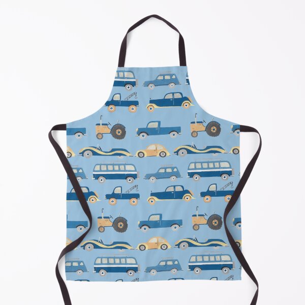 Item preview, Blue vintage hand painted cars designed and sold by Ivonne Wierink.
