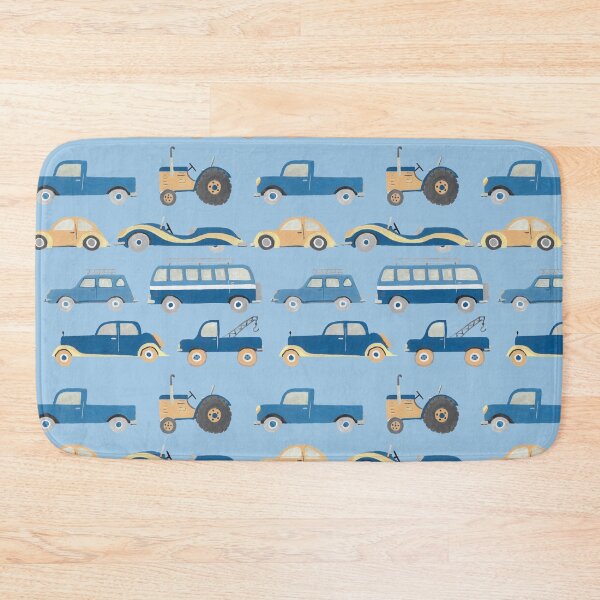 Item preview, Blue vintage hand painted cars designed and sold by Ivonne Wierink.