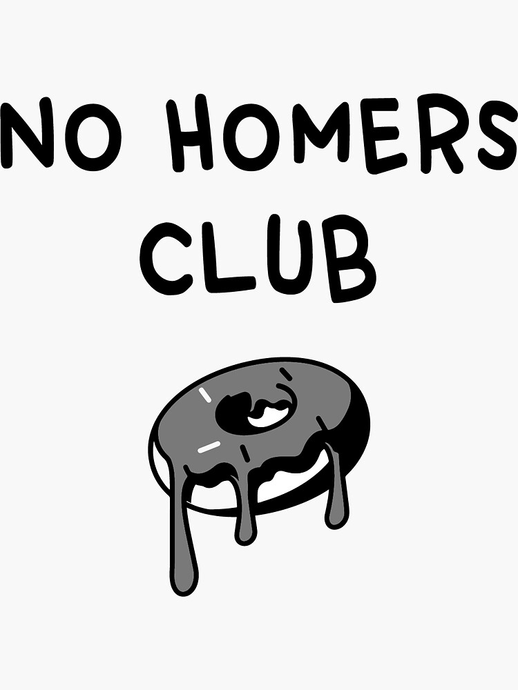 "Simpsons No Homers Club" Sticker for Sale by DoseyDavies Redbubble