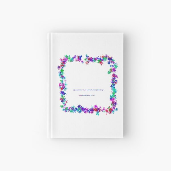 Minimalistic Nametag Design Splash Hardcover Journal