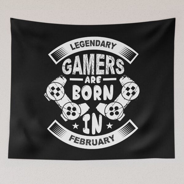 Item preview, Legendary Gamers are Born in February designed and sold by WOW TeesAndThings.