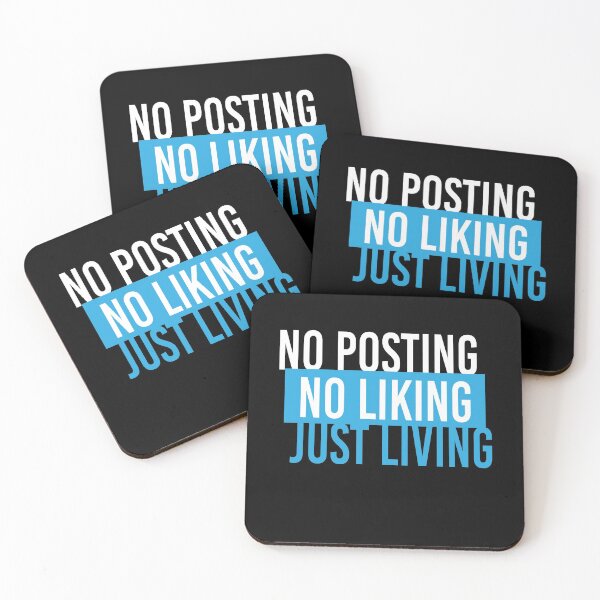 Item preview, No Posting No Liking Just Living designed and sold by MooonTees.