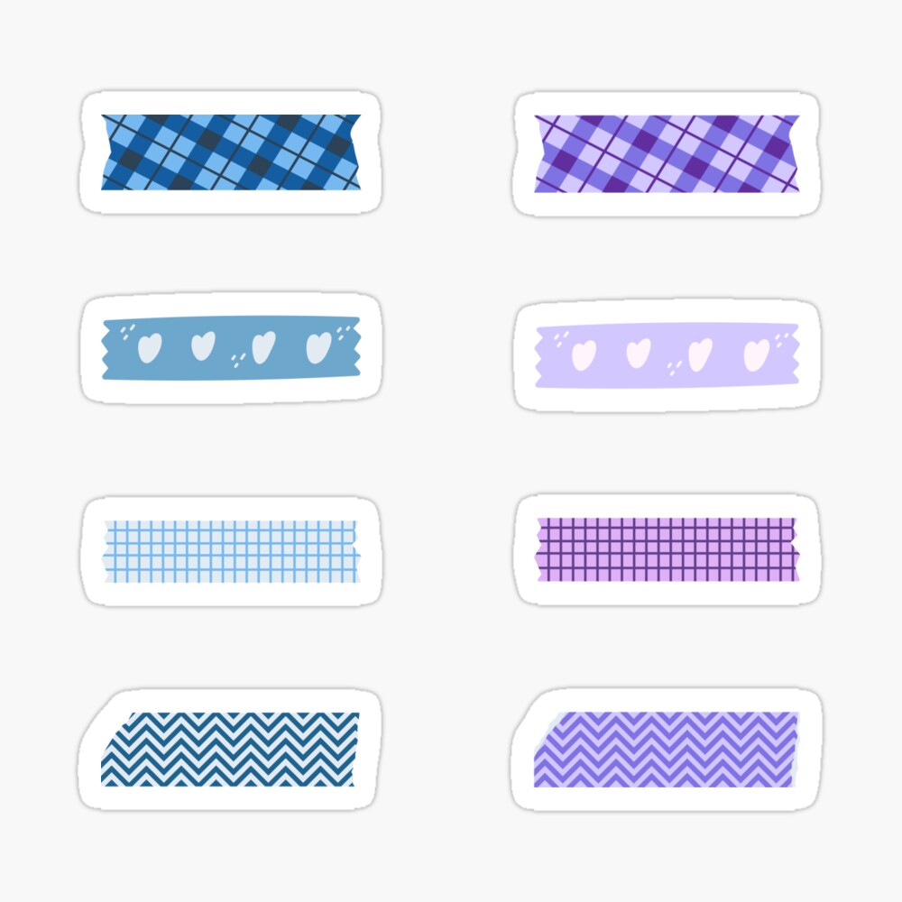 Printable Washi Tape PNG Image, Aesthetic Washi Tape In Blue And Purple  Color Printable, Aesthetic Washi Tape, Washi Tape Printable, Bullet Journal  PNG Image For Free Download