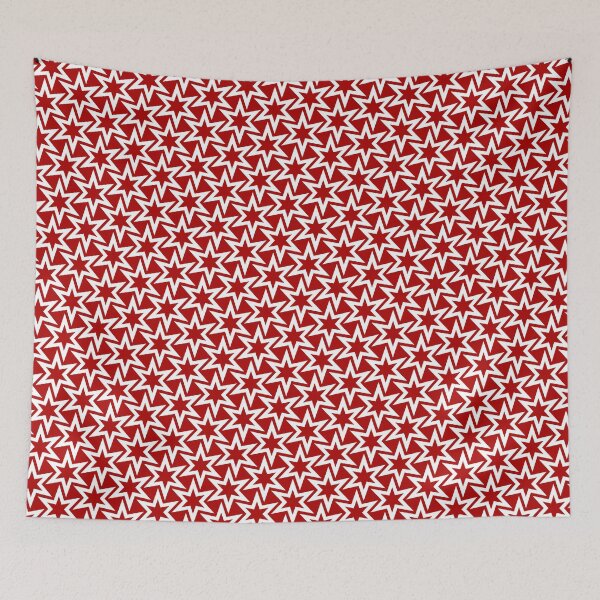 Item preview, Small Red Geometric Star Pattern designed and sold by TMBTM.