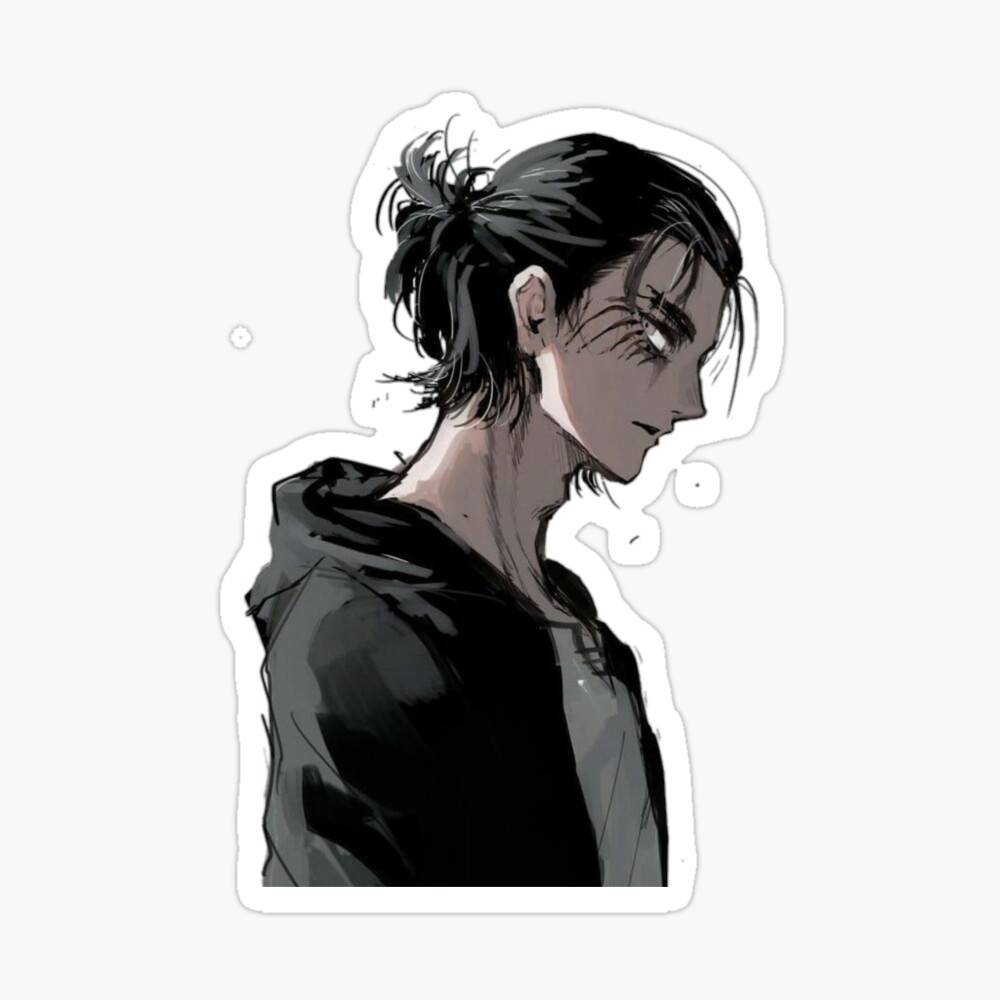 Eren Jaeger With Long Hair Designe Aot Poster For Sale By Laabadi1 Redbubble