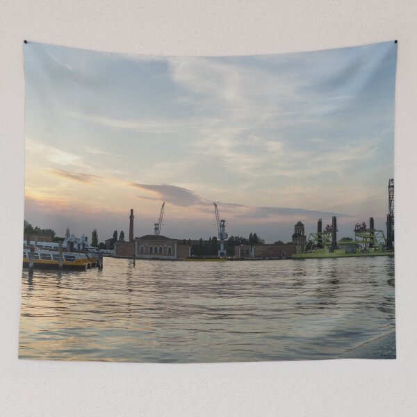 Item preview, Lagoon Sailing in Venice Italy - Industrial Part with the Fantabulous MOSE Flood Protection designed and sold by Georgia Mizuleva.