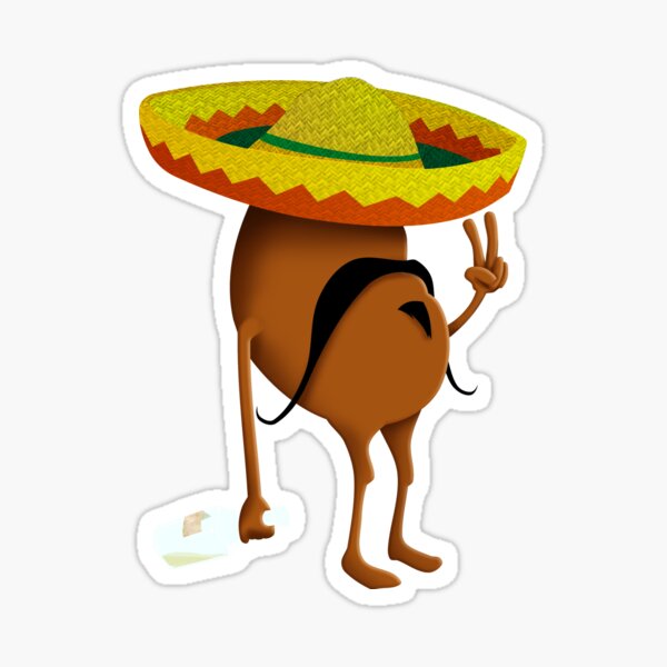 Mexican Bean Stickers Redbubble - hispanic roblox character