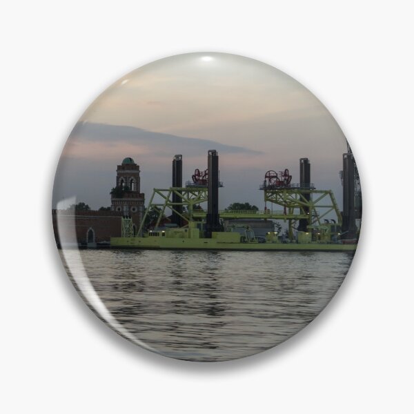 Item preview, Lagoon Sailing in Venice Italy - Industrial Part with the Fantabulous MOSE Flood Protection designed and sold by Georgia Mizuleva.
