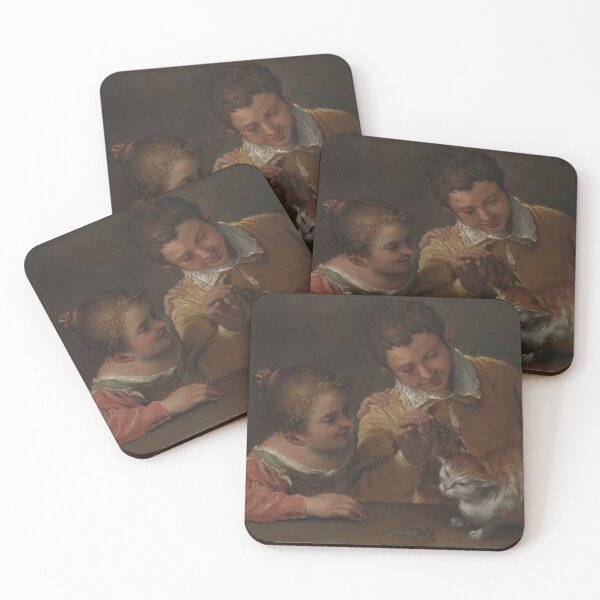 Item preview, Two Children Teasing a Cat designed and sold by Gorls.