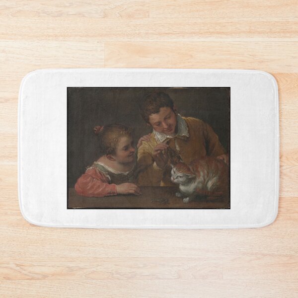 Item preview, Two Children Teasing a Cat designed and sold by Gorls.