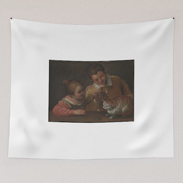 Item preview, Two Children Teasing a Cat designed and sold by Gorls.