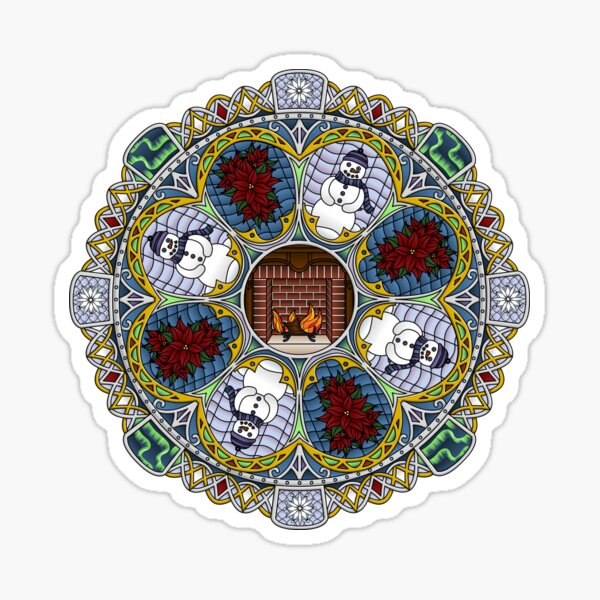 Winter Nouveau Sticker