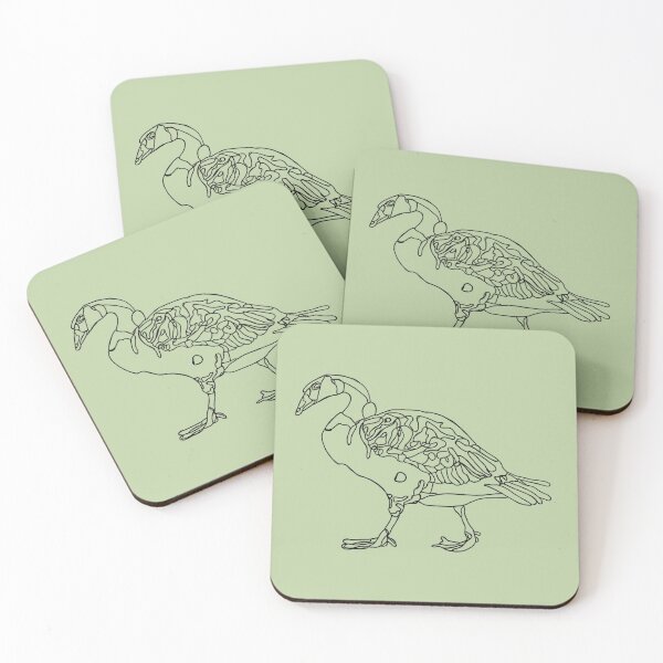 Item preview, minimalistic cute goose bird waterfowl ine art designed and sold by The Red Shop.