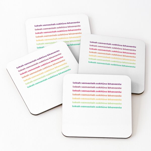Item preview, lokah samastah sukhino bhavantu - rainbow pastel designed and sold by rcsmit.