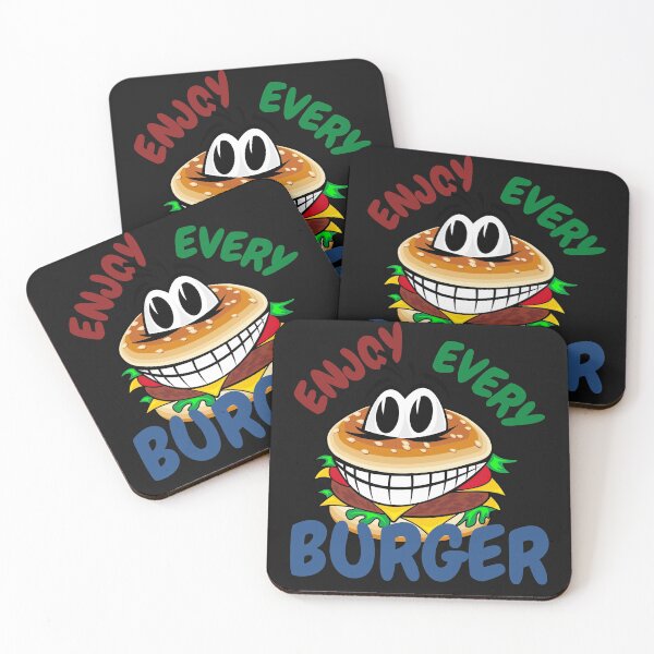 Item preview, Enjoy Every Burger Funny Burger Hydro Sticker and Apparel designed and sold by Jhaustria.
