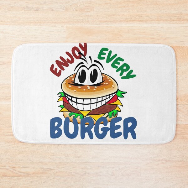 Item preview, Enjoy Every Burger Funny Burger Hydro Sticker and Apparel designed and sold by Jhaustria.