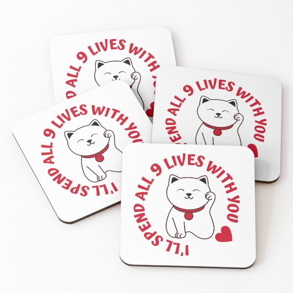 Item preview, Valentines cat - I'll spend all nine lives with you designed and sold by priyankajustine.