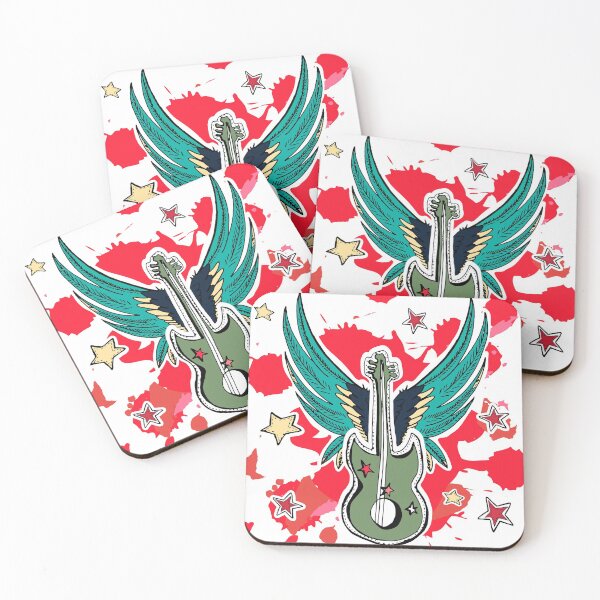Item preview, Guitar and wings designed and sold by TrishaMcmillan.