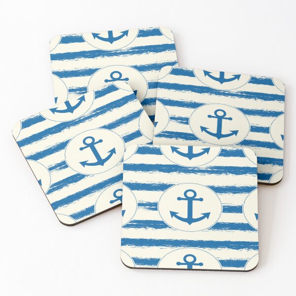 Item preview, Sailor blue anchor pattern designed and sold by Cocodek.
