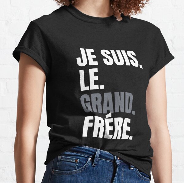 French Brother T-Shirt "Je Suis le Grand Frere" I'm Big Brother France Gift