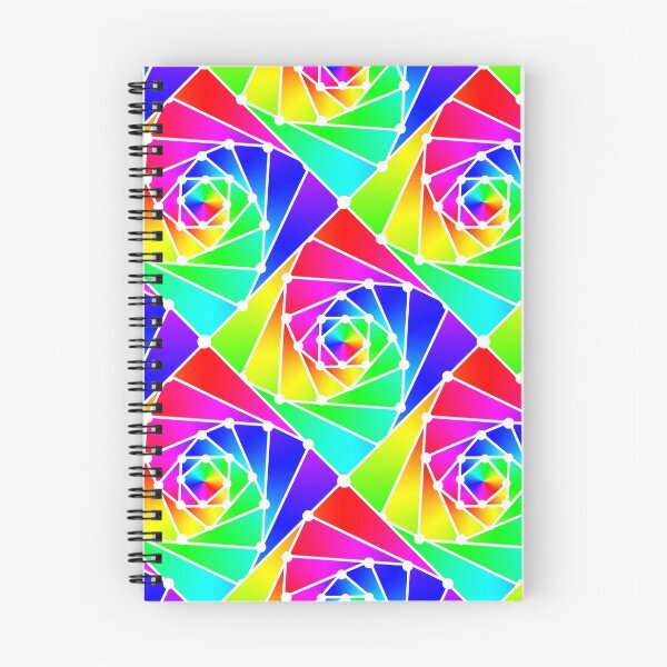 Item preview, Rainbow Helix prime spriral seamless pattern designed and sold by Michael Pulley.