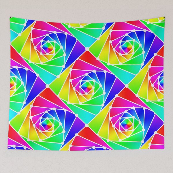 Item preview, Rainbow Helix prime spriral seamless pattern designed and sold by Michael Pulley.