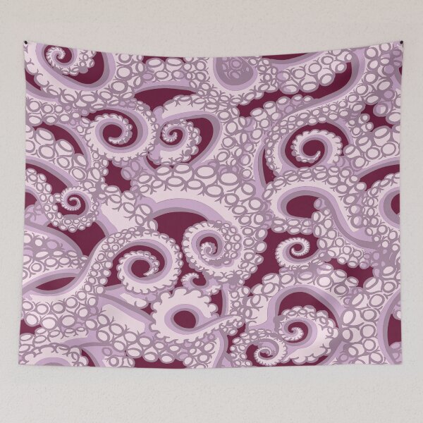 Item preview, Pink purple octopus tentacle pattern designed and sold by Cocodek.
