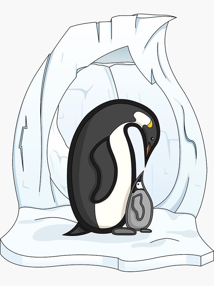 Thumbnail 3 of 3, Sticker, Davin and Annie the Penguins designed and sold by ValerieDesigns.