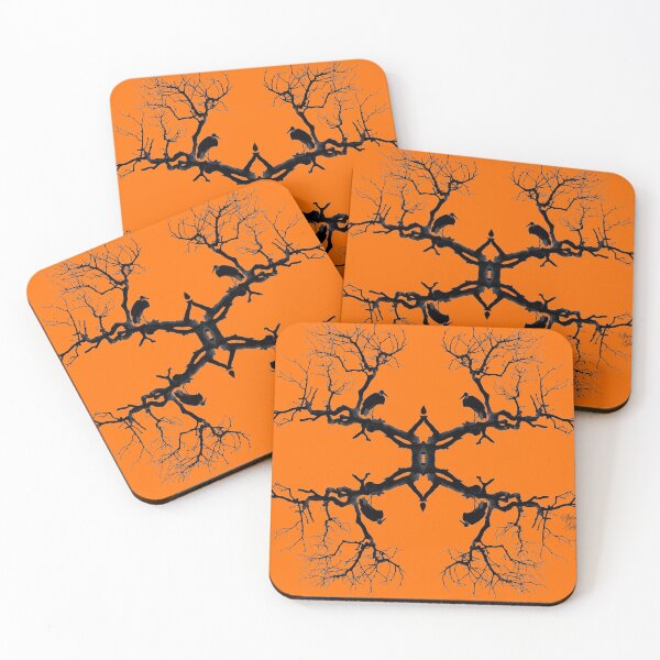 Item preview, High Post Stork Tree Silhouette Orange designed and sold by SpiritGifts.