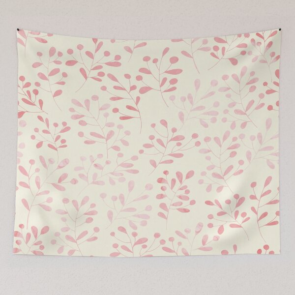 Item preview, Pink leaves branch pattern designed and sold by Cocodek.