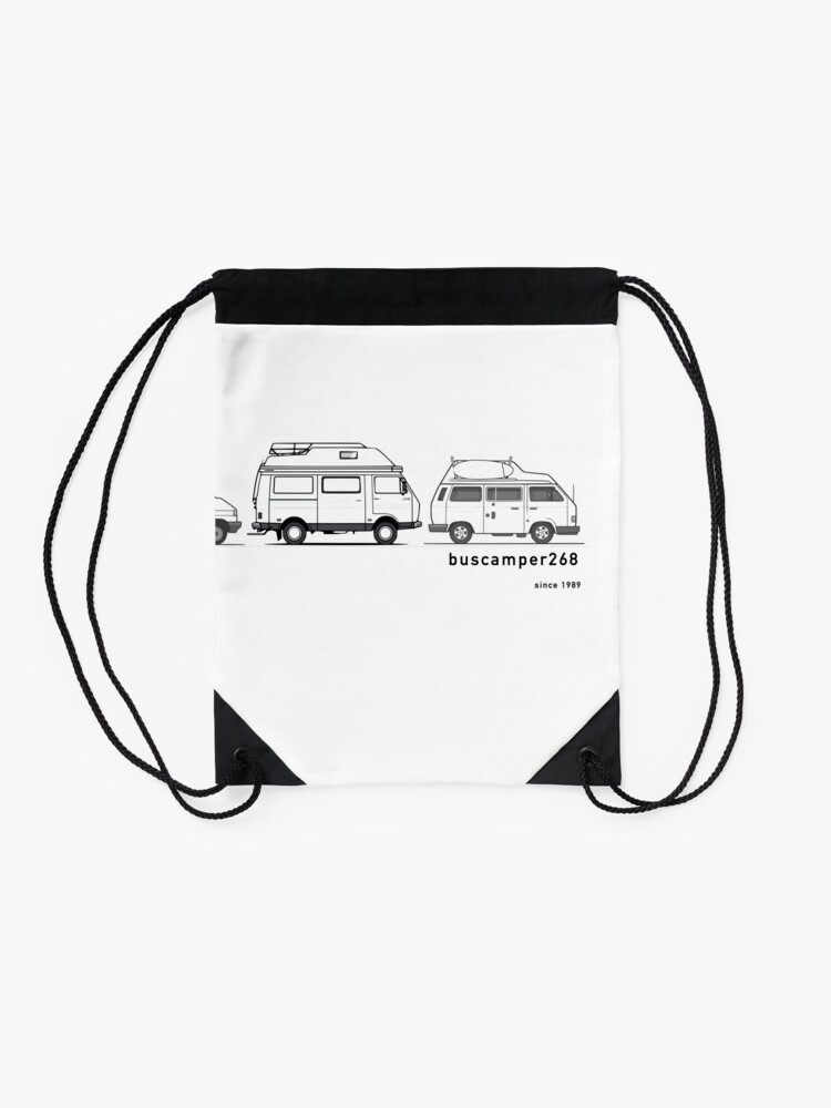 Alternate view of Hightop Campervans II - buscamper268 Drawstring Bag