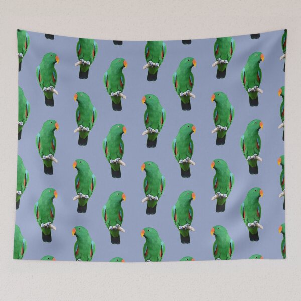 Item preview, Male Eclectus Digital Parrot Painting  designed and sold by Zurickdesigns.