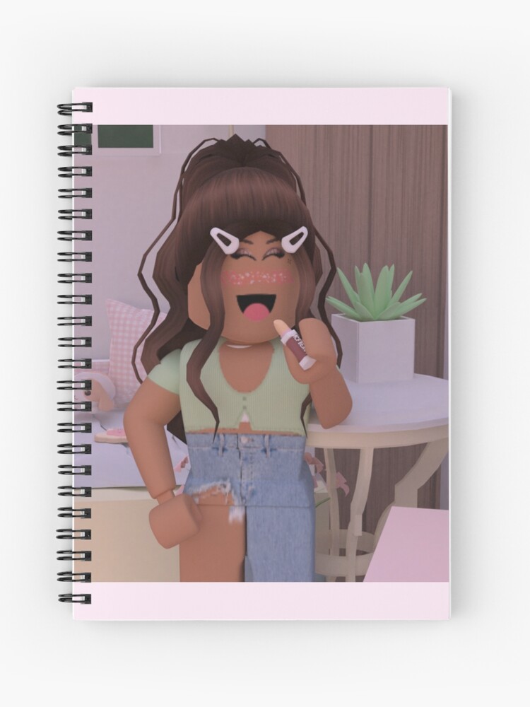 Roblox Girl Doing Makeup Spiral Notebook By Chofudge Redbubble - sctetch of roblox girl
