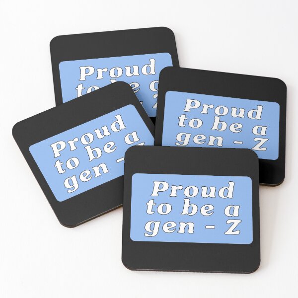 Item preview, Proud to be a gen - Z blue label designed and sold by ItsMemeMachine.