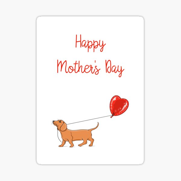 Dachshund Mom Vinyl Decal Sticker - 6x5.5 Inch White Gloss Dachsy Lover Decal