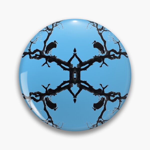 Item preview, High Post Stork Tree Silhouette Light Blue designed and sold by SpiritGifts.