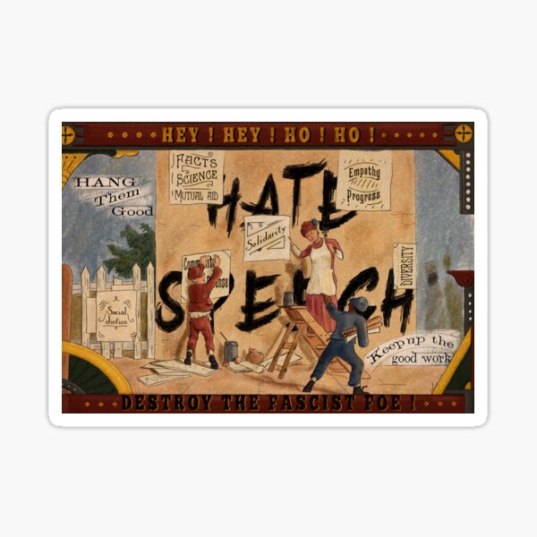 Artikel-Vorschau von Kein Platz für Hassreden – Antifa-Plakat, designt und verkauft von Loki Propagandart.