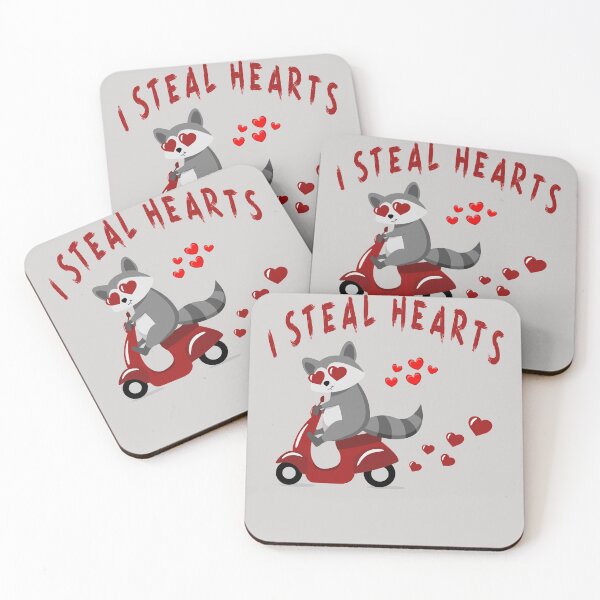 Item preview, Raccoon Valentine's Day Gift Heart Animals Lover  designed and sold by GINIART.