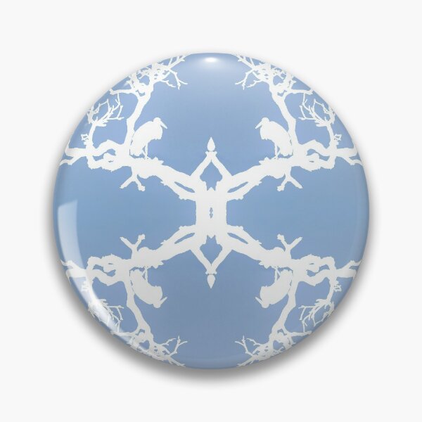 Item preview, High Post Stork Tree Silhouette Blue White designed and sold by SpiritGifts.